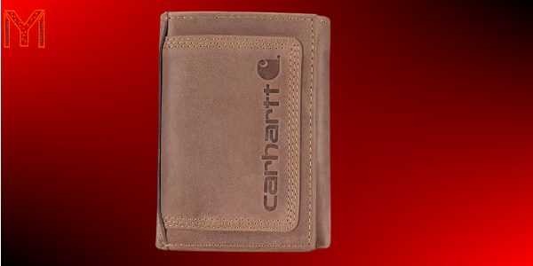 Carhartt Mens Rugged Leather Triple Stitch Wallet